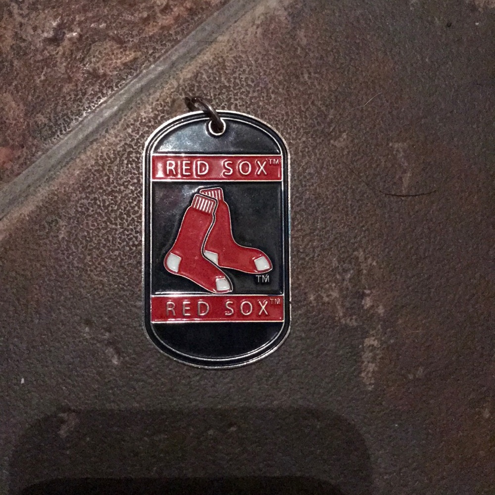Red socks dog tag
